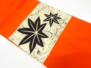 アンティーク　縮緬地　竜田川模様名古屋帯（着用可）